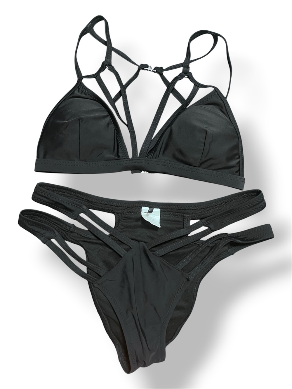 Fashion Nova Black Strappy Women's Bikini Set